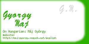 gyorgy maj business card